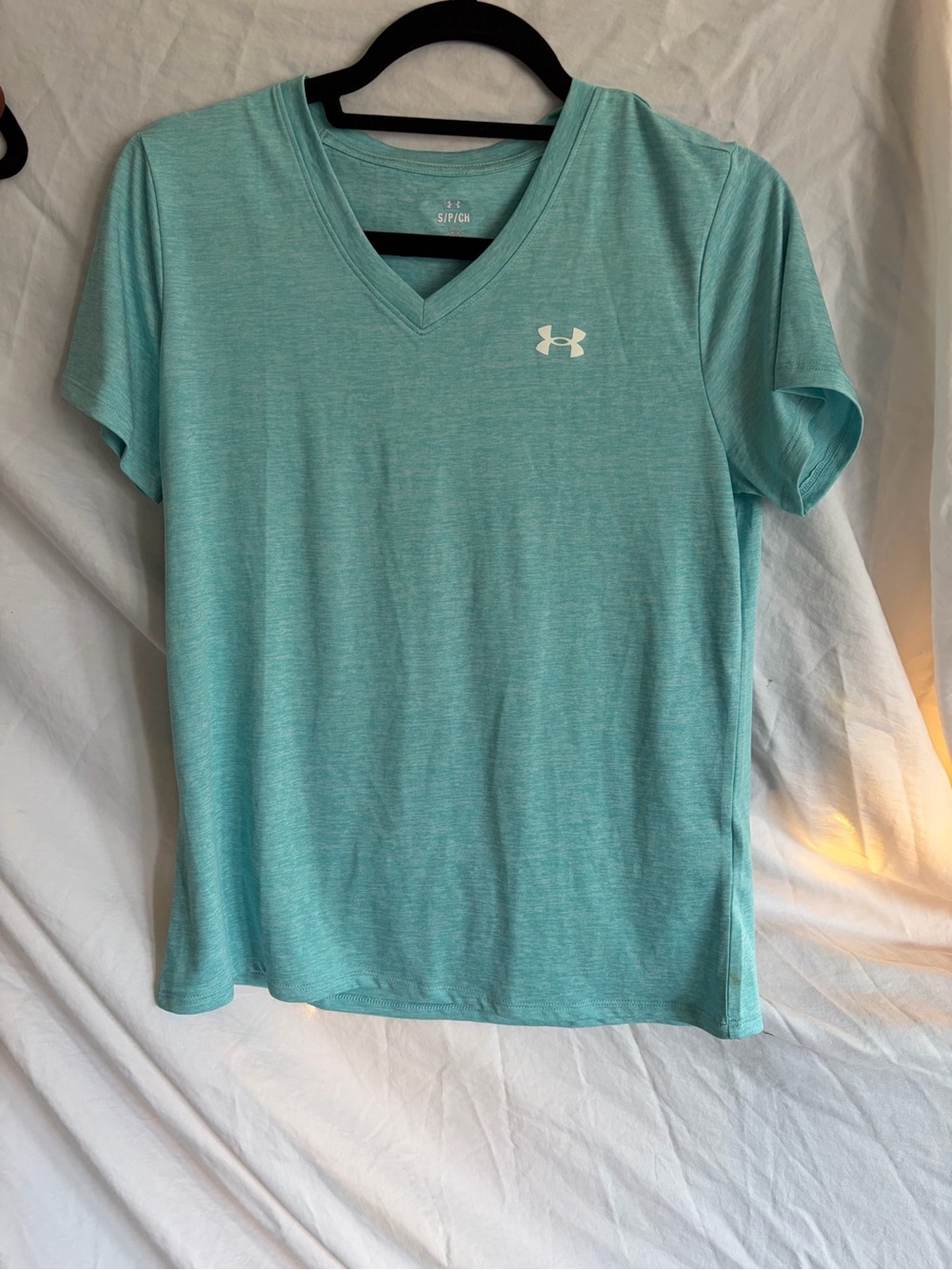 Under Armour Women's Light Teal V-Neck Performance Tee